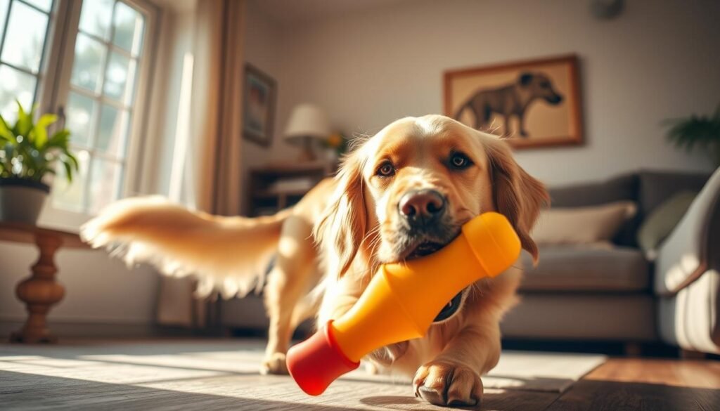 why do dogs like squeaky toys