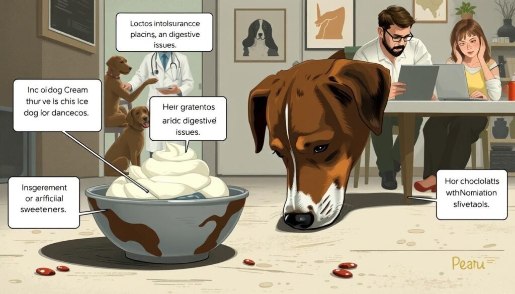 health risks of ice cream for dogs