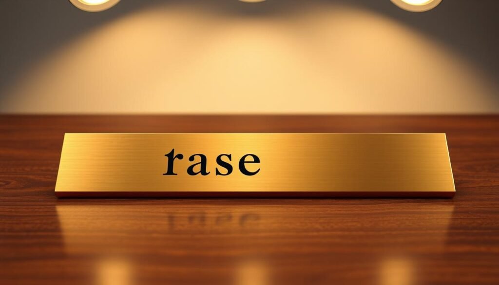 brass name plate