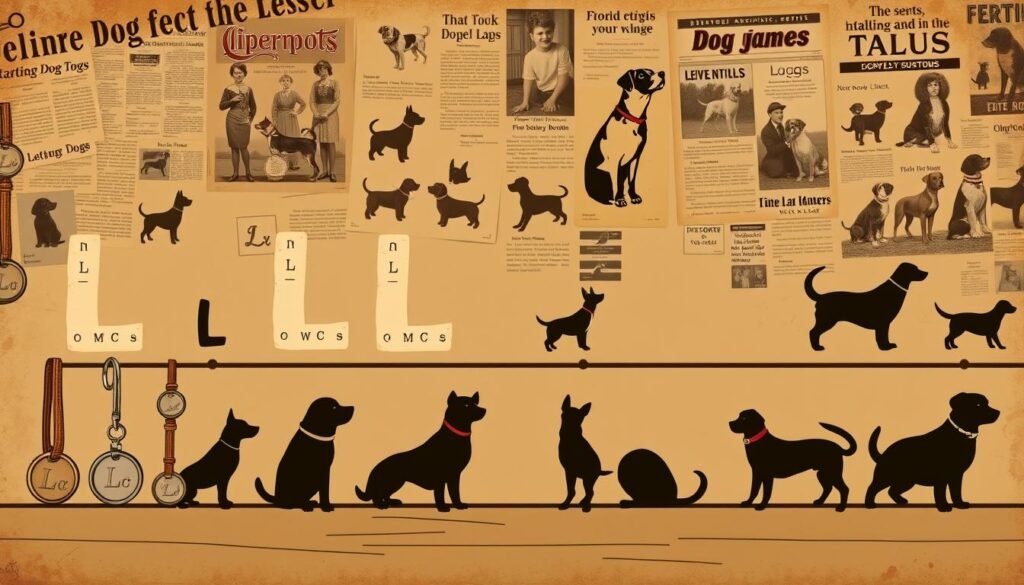 history of dog names starting with L