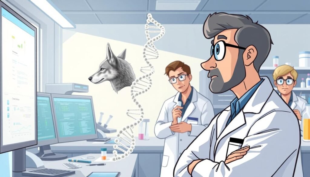 Modern DNA studies on Canis lupus