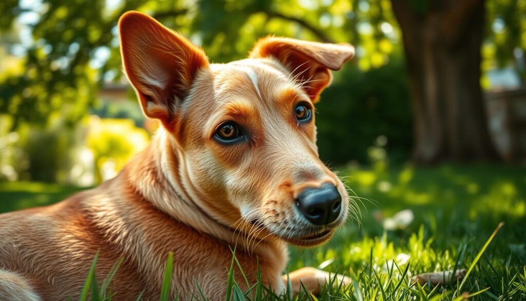 Tan dog's unique charm