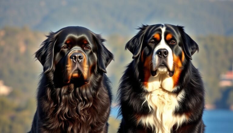 newfoundland dog and bernese mountain dog