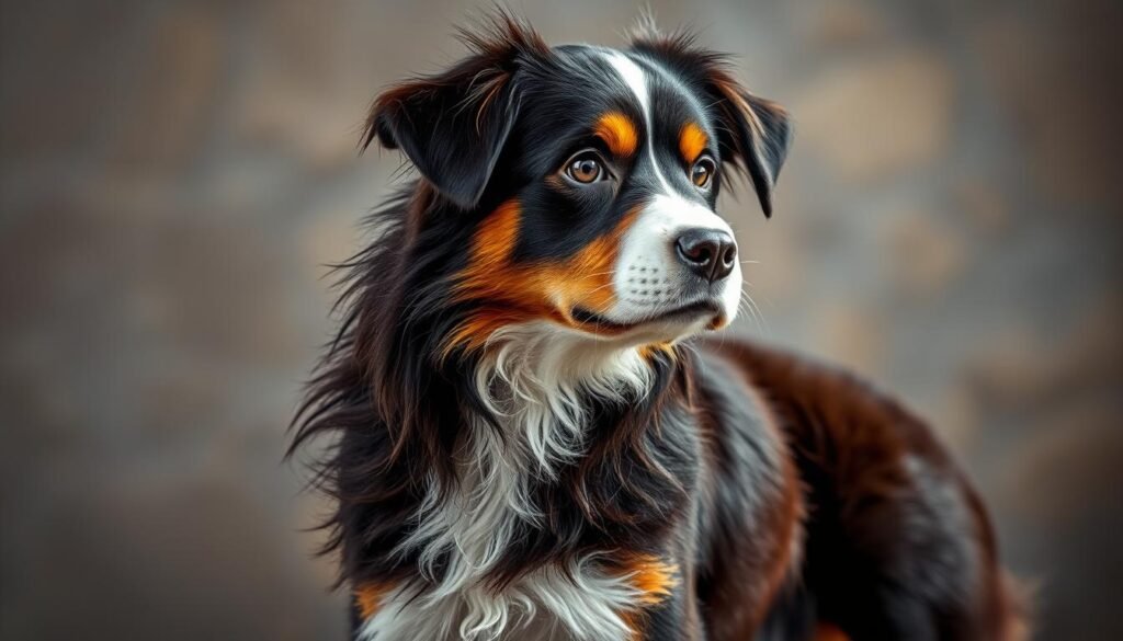 tricolor dog coat