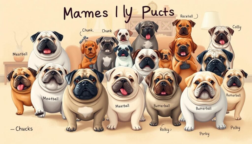 unique dog names for fat dogs