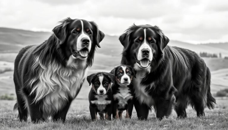 black and white bernese mountain dog